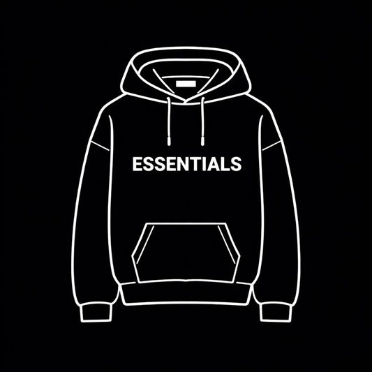 Inspired by Fear Of God Essentials hoodie 'STRETCH LIMO' (Black)