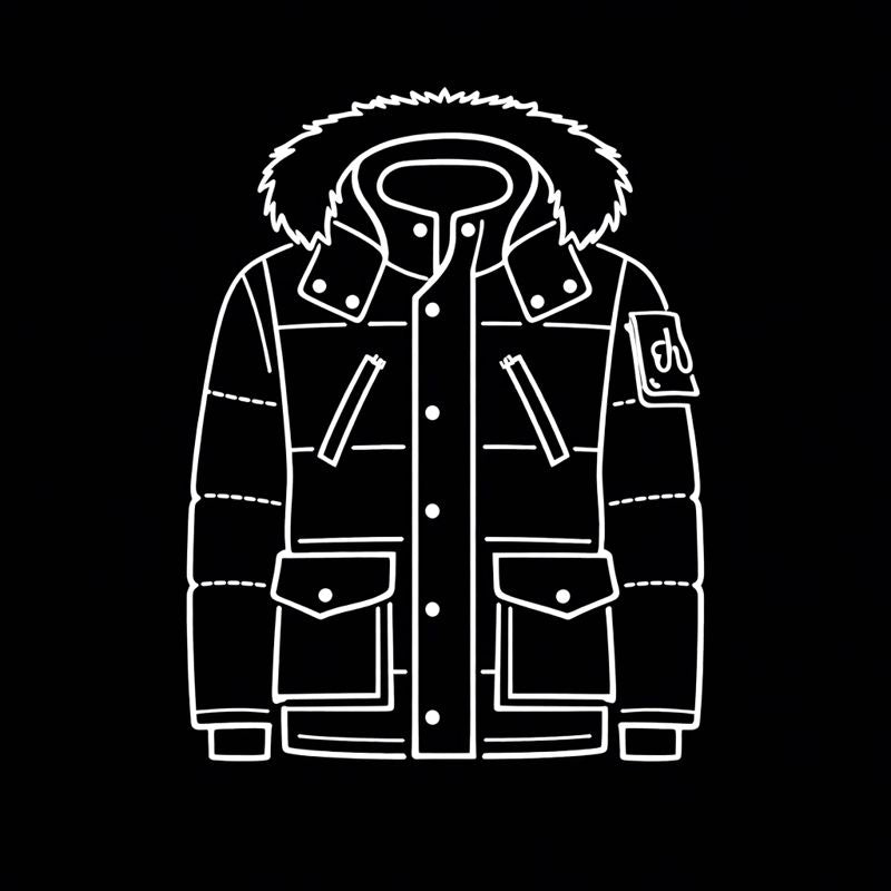 Inspired by Moose Knuckles 3Q Parka (Black / White fur)