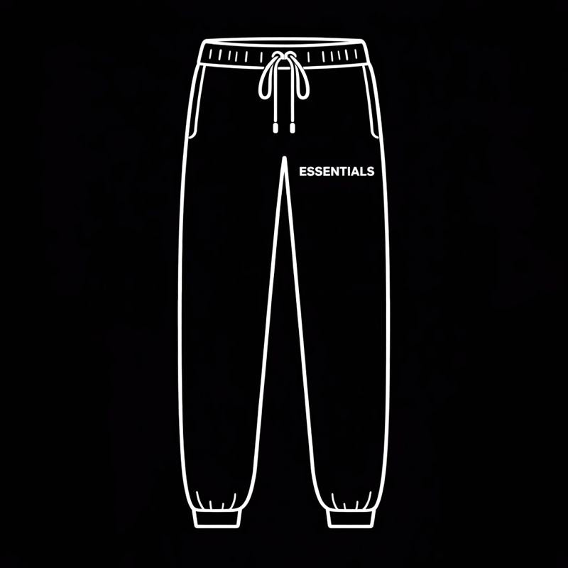 Inspired by Fear Of God Essentials Sweatpants'STRETCH LIMO' (Light Oatmeal)